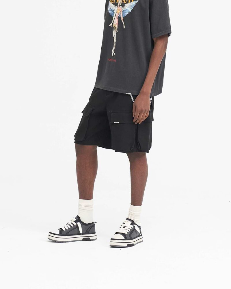 BAGGY COTTON CARGO BLACK REPRESENT SHORTS