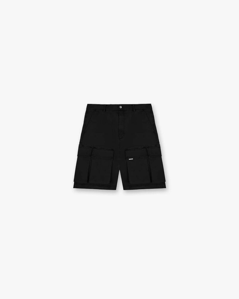 BAGGY COTTON CARGO BLACK REPRESENT SHORTS