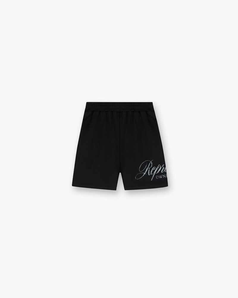 BLACK REPRESENT OWNERS CLUB SCRIPT MESH SHORTS