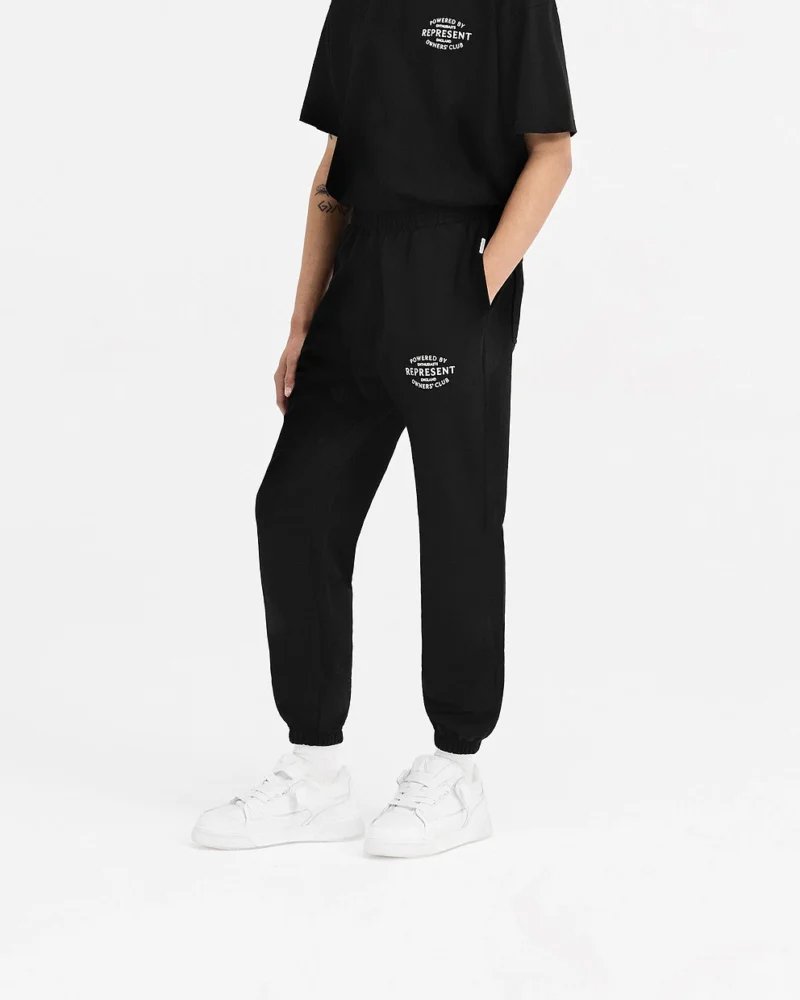 BLACK REPRESENT OWNERS CLUB STAMP SWEATPANT