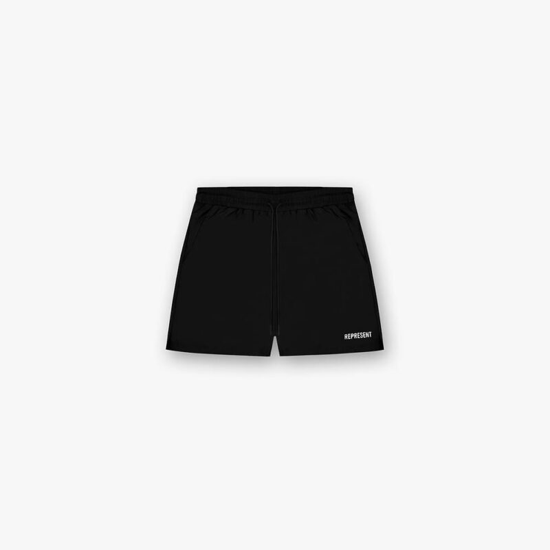 JET BLACK REPRESENT SWIM SHORTS