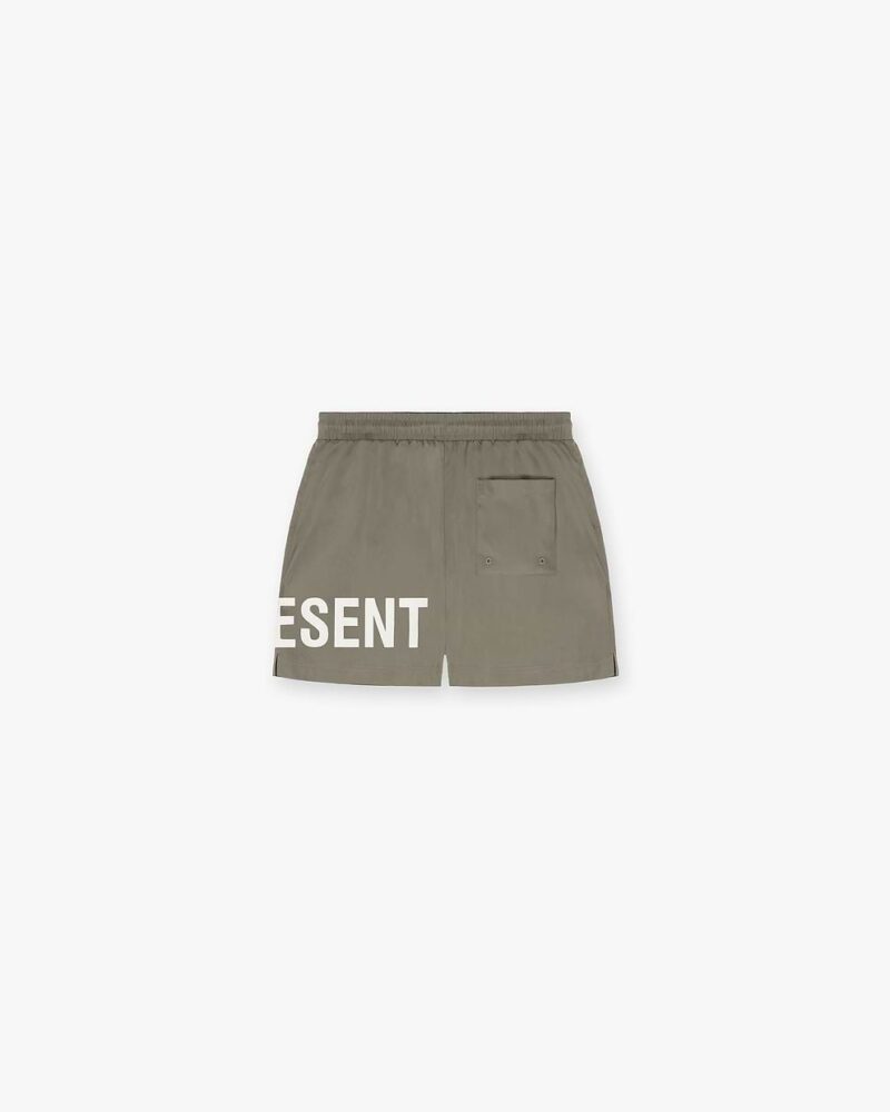 KHAKI REPRESENT SWIM SHORTS