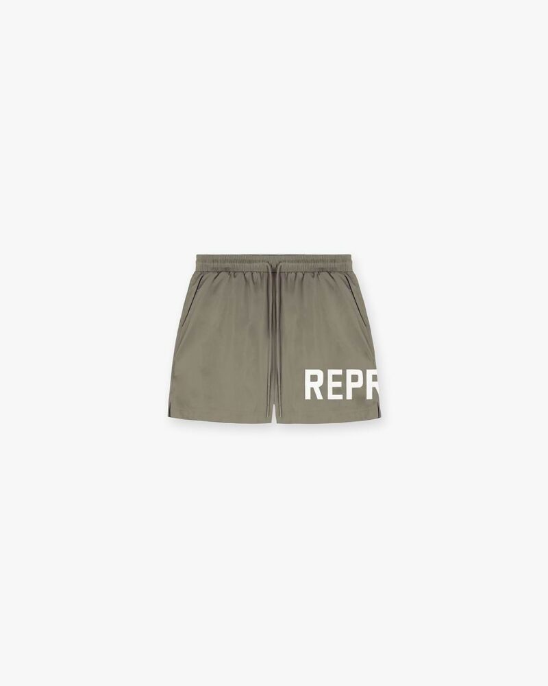 KHAKI REPRESENT SWIM SHORTS