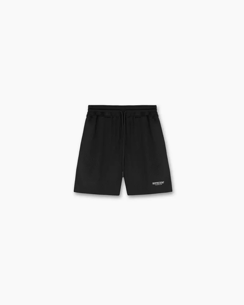 REPRESENT OWNERS CLUB MESH BLACK SHORTS