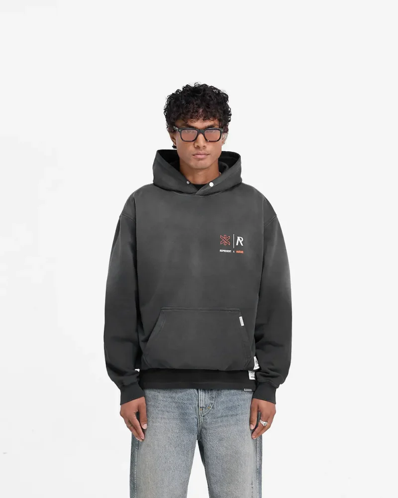 REPRESENT X MARAIS LOGO LOCK UP HOODIE